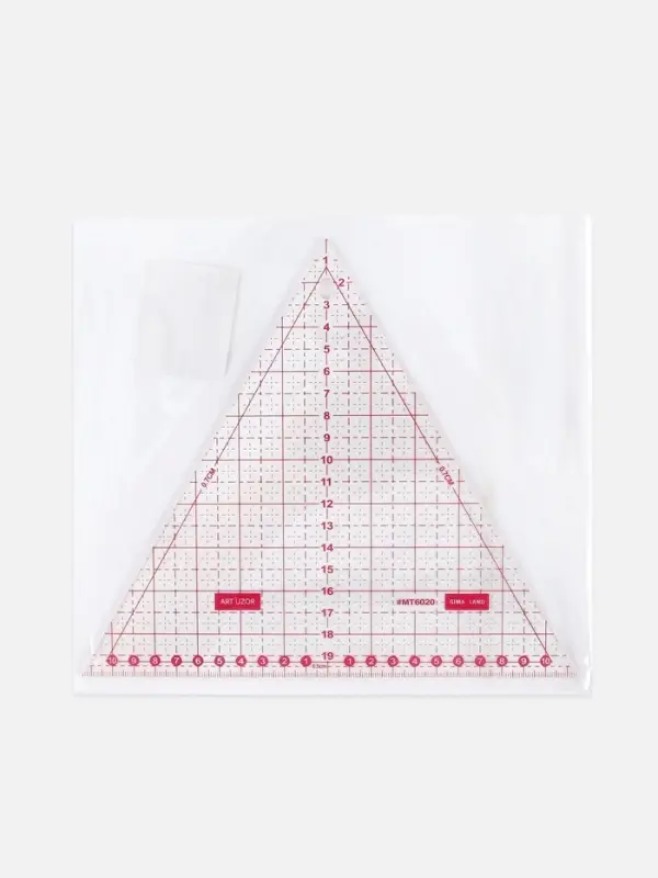 Линейка для квилтинга и пэчворка &laquo;Треугольник&raquo; 60&deg;, 20&times;23&times;0.3 см