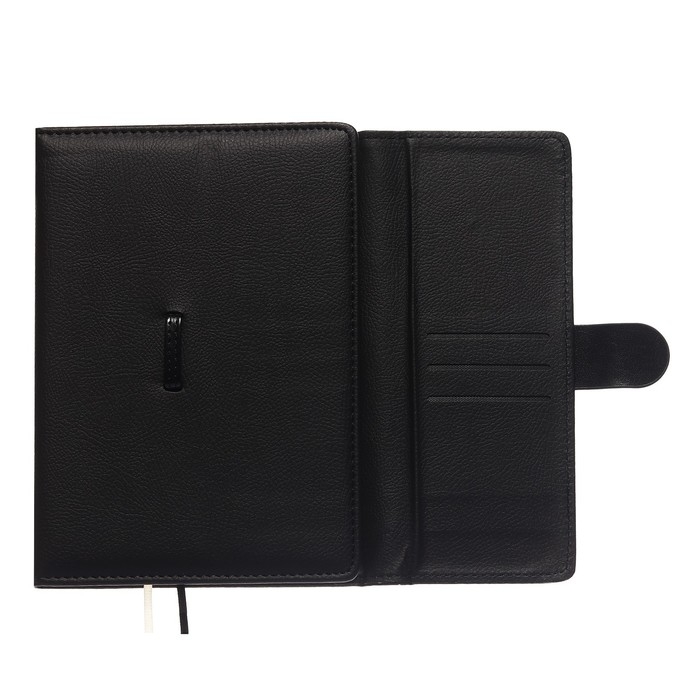 Ежедневник датированный 2024 A5 176 листов, deVENTE.Tudor, твёрдая обложка из искусственной кожи, ляссе, кремовый блок 70 г/м2, чёрный