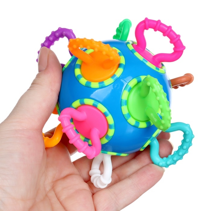 Погремушка Крошка Я «Шар трещотка», синий Погремушка Крошка Я «Шар трещотка», синий