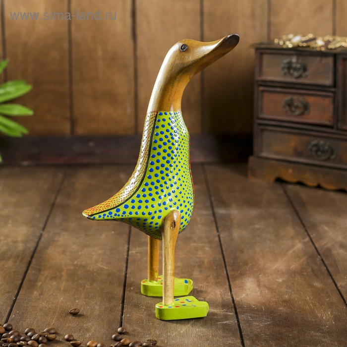 Сувенир дерево "Утка в купальнике в точечку" 13х12х23 см