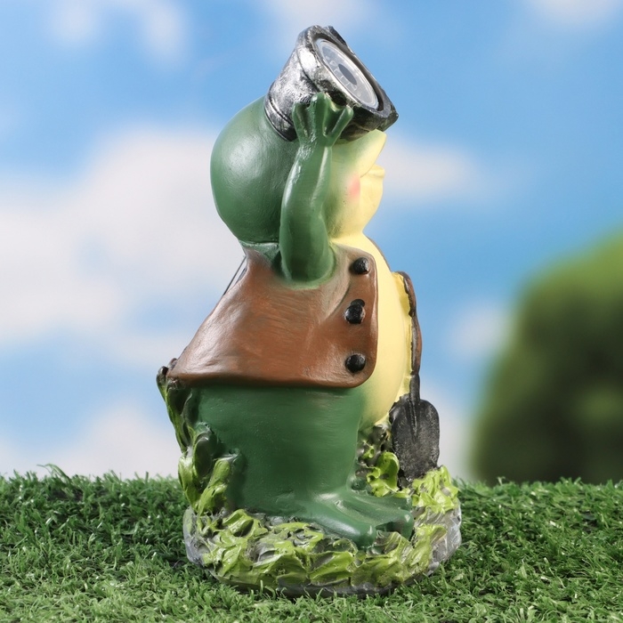 Садовый фонарь  Садовый фонарь "Лягушонок с биноклем" 7х8х15см