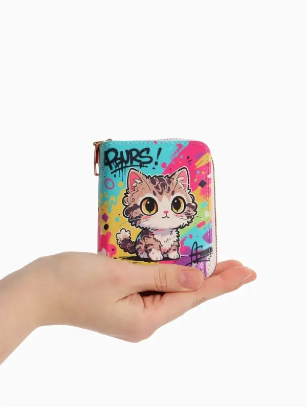 Кошелёк на молнии &laquo;Выбражулька&raquo;, 8.5&times;2.5&times;10.5 см, с принтом, разноцветный