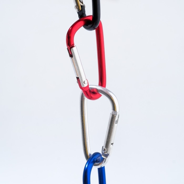 Набор карабинов, туристических 4см, 10 шт Набор карабинов, туристических 4см, 10 шт