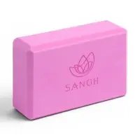 Блок для йоги 23&times;15&times;7.5 см, вес 120 г, розовый