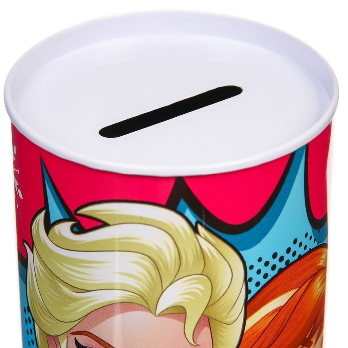 Копилка металлическая, 6,5 см х 6,5 см х 12 см Копилка металлическая, 6,5 см х 6,5 см х 12 см "Анна и Эльза", Холодное сердце