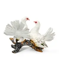 Садовая фигура из полистоуна &laquo;Голуби на коряге&raquo;, 37&times;18&times;37 см