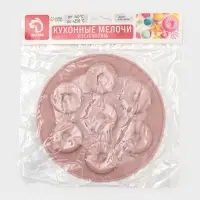 Форма для шоколада Доляна &laquo;Пончики&raquo;, силикон, 15.5&times;1.3 см, 7 ячеек, МИКС