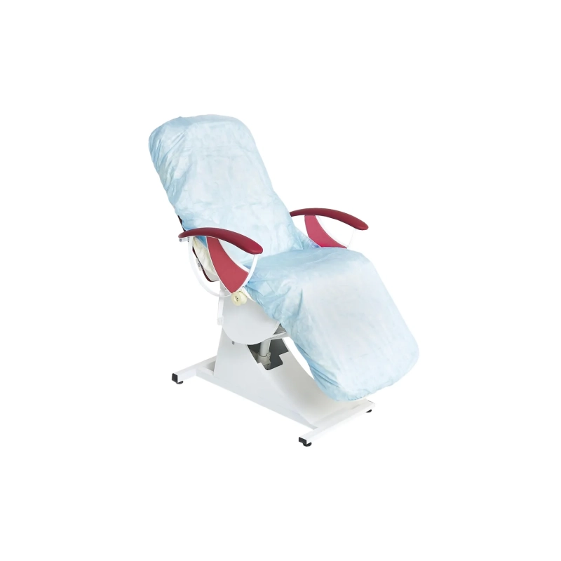 Чехол на кушетку на резинке спанбонд 200x90, голубой (10шт/уп)