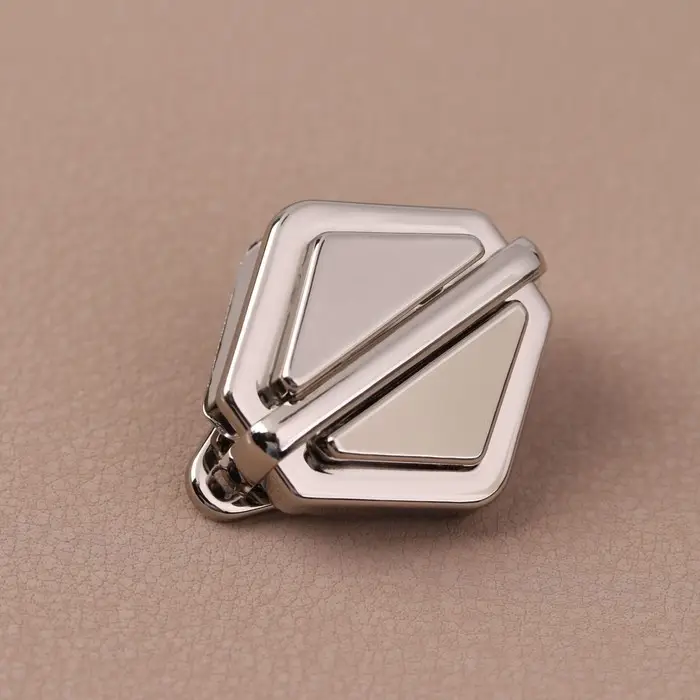 Застёжка для сумки, 3.1×3.1 см, цвет серебряный Застёжка для сумки, 3.1×3.1 см, цвет серебряный