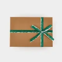Лента атласная &laquo;Новогодний лес&raquo;, 1.5 см &times; 5 м, зелёная