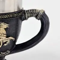Кружка средневековая &laquo;Колесница&raquo;, 300 мл,15&times;9.5&times;10.5 см, нержавеющая сталь, серебристая