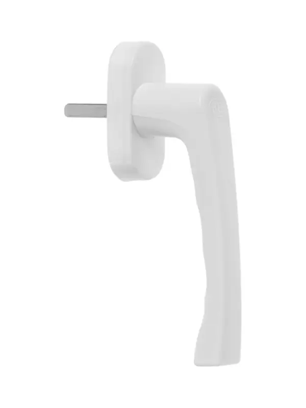 Ручка для окон ПВХ ТУНДРА, пластиковая, 32 мм, цвет белый, набор 2 шт