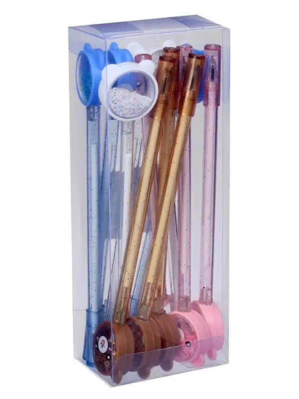 Ручка-прикол Calligrata &laquo;Блеск мишка&raquo;, чёрный стержень, гелевая, МИКС