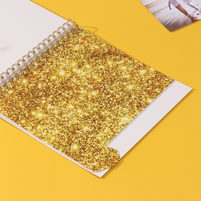 Фотоальбом на спирали 20 листов  Фотоальбом на спирали 20 листов "Моё zoloto" объёмный элемент + 4 вкладки 24х24 см