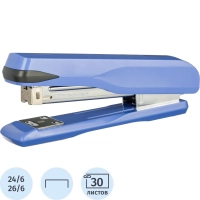 Степлер Комус MSBL2430 (№24/6-26/6) до 30 лист., металл, синий