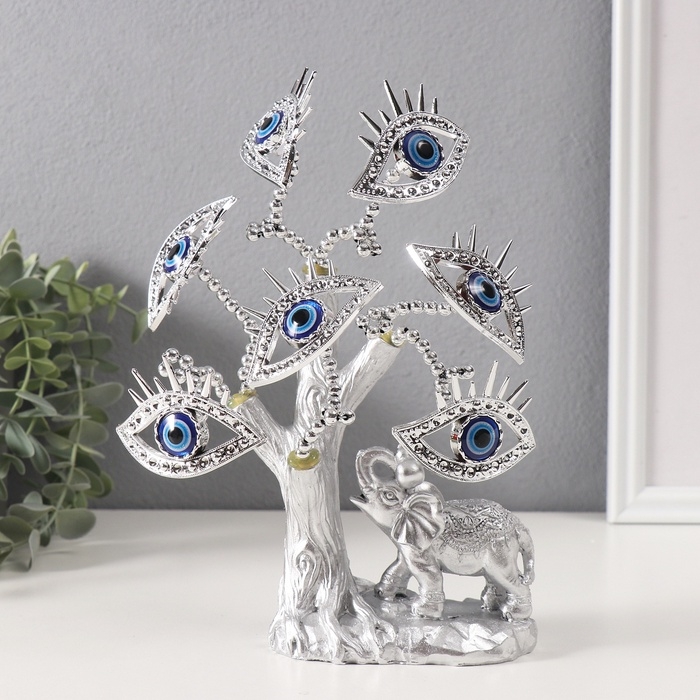 Сувенир от сглаза Сувенир от сглаза "Дерево - Глаз Назара со слоном" 6,5х12х20,5 см