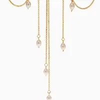 Украшение для волос "Паутина" 44см, цвет белый в золоте