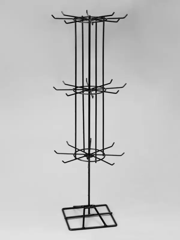 Вертушка, 3 яруса по 8 крючков, 20&times;20&times;61, чёрная