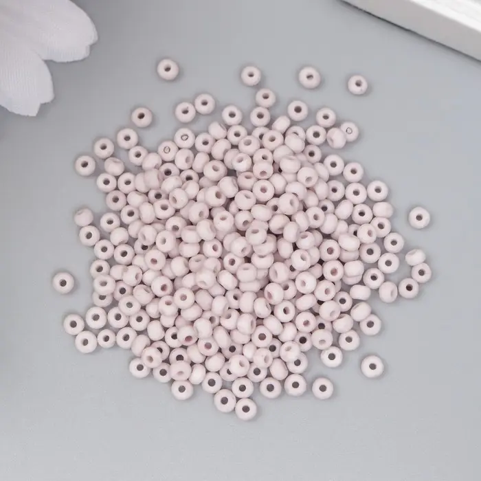 Бисер стекло 8/0  Бисер стекло 8/0 "Маршмеллоу. Матовый. Серо-фиолетовый" 10 гр