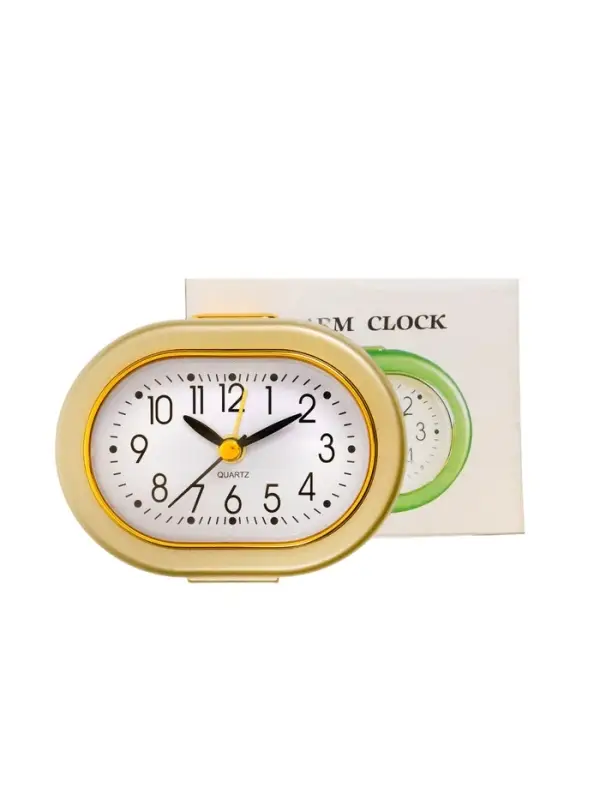 Будильник &laquo;Кантик&raquo; с подсветкой, 10&times;7.5 см, от батарейки АА, золотой