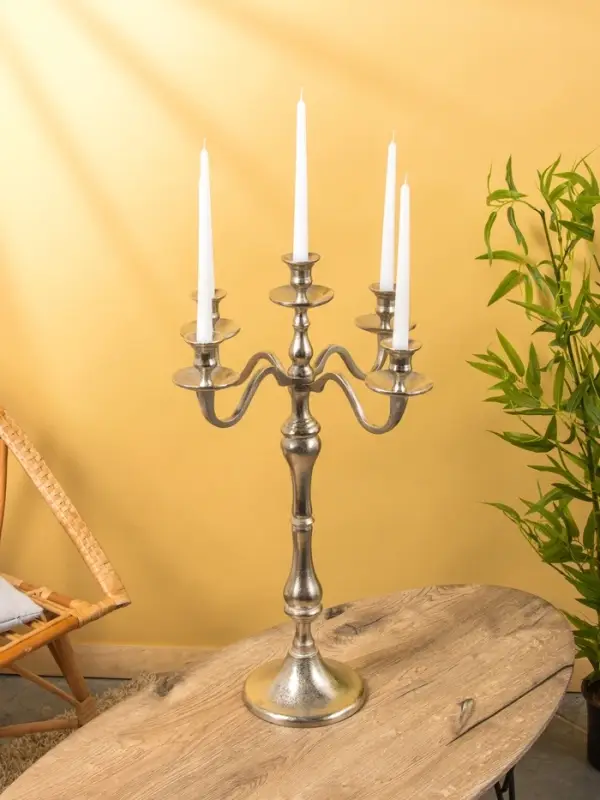 Подсвечник канделябр на 5 свечей  Подсвечник канделябр на 5 свечей "Роскошь" алюминий 46х46х69,5 см