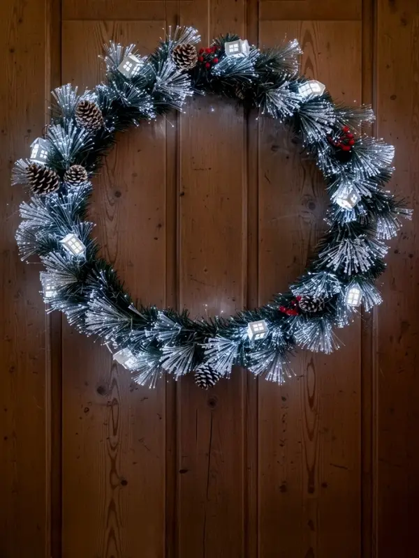 Хвойная гирлянда светодиодная &laquo;Заснеженная&raquo; 200 см, 8 режимов