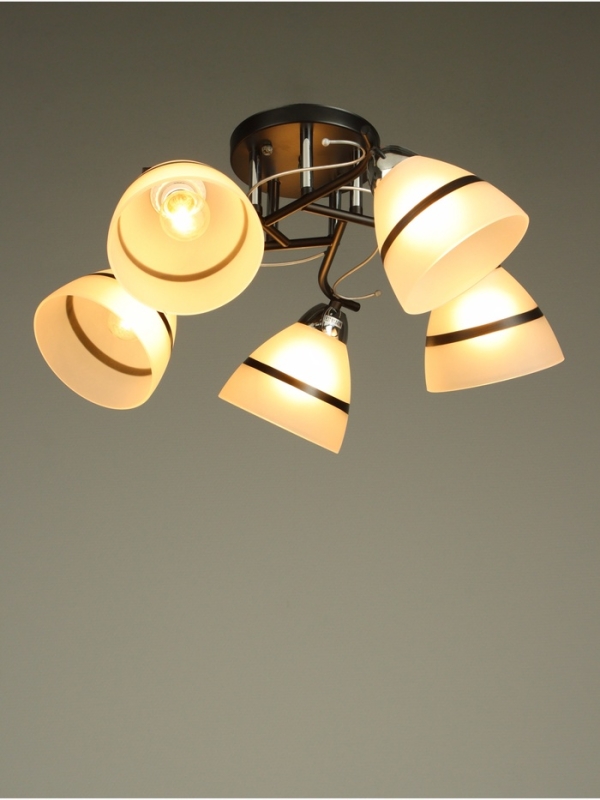 Люстра Люстра "Лайма" 5хЕ27 40Вт черно-хромовый 55х55х24 см