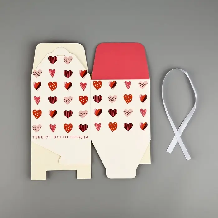 Коробка подарочная складная, упаковка, «Я тебя люблю», 12 х 12 х 12 см