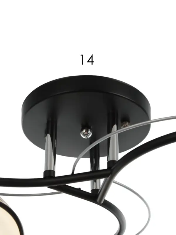 Люстра потолочная BayerLux &laquo;Ирида&raquo;, 3хЕ27, 40 Вт, черно-хромовый, 44&times;44&times;24 см