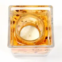Свеча интерьерная &laquo;Оранжевое море&raquo;, 7.8&times;7.8&times;8 см, (d=4.4 см), 3 ч