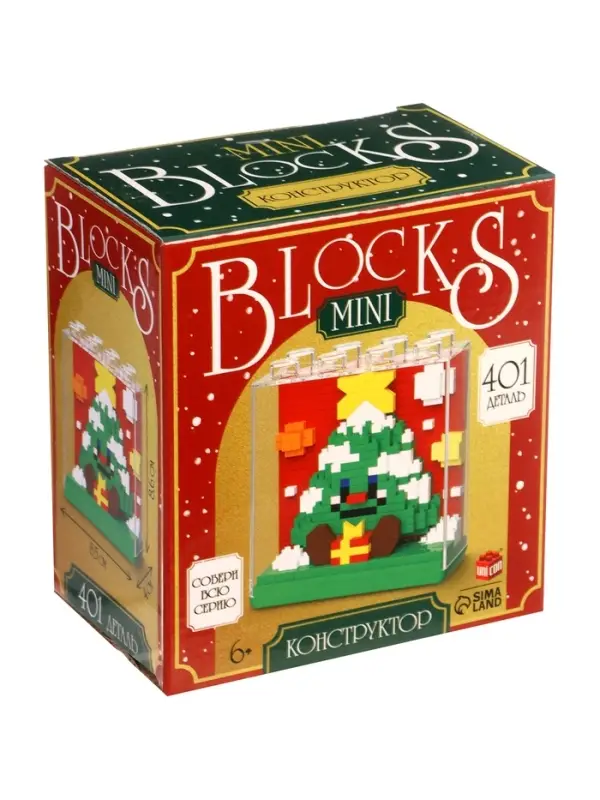 UNICON Конструктор  UNICON Конструктор "Mini Blocks", 401 деталь, елочка
