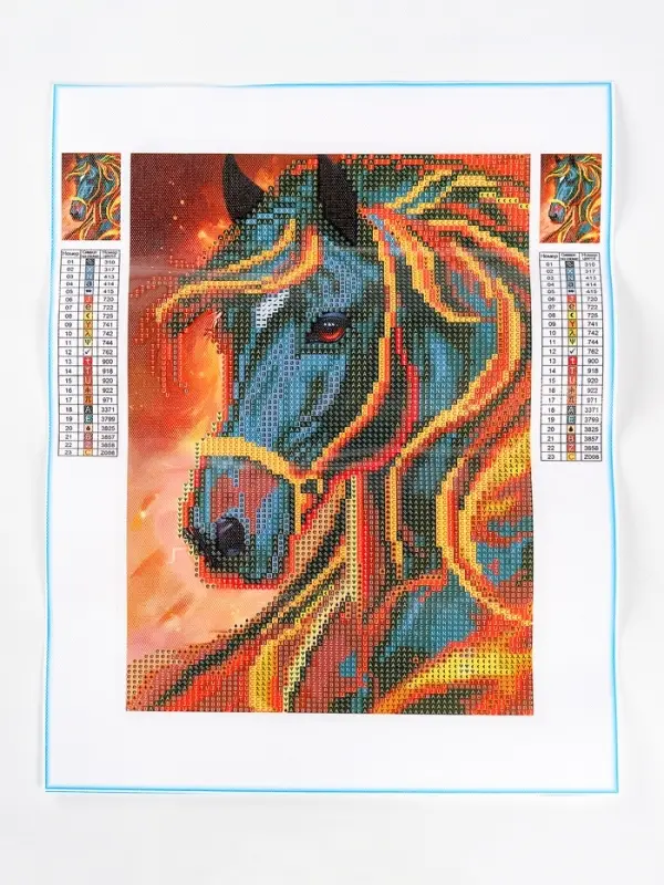 Алмазная вышивка со светящимися стразами «Лошадка» 20×30 см, на холсте