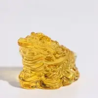 Фигурка из стекла &laquo;Денежная жаба&raquo;, 5&times;4&times;3.5 см, жёлтая