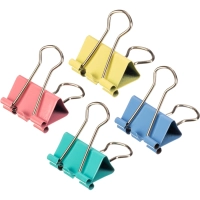 Зажимы для бумаг ассорти цветн (19мм,25мм,32мм), 12шт/уп Attache,пласт.бок