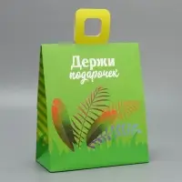 Пакет подарочный с формовым клапаном, упаковка, &laquo;Львенок&raquo;, 23&times;27&times;11.5 см
