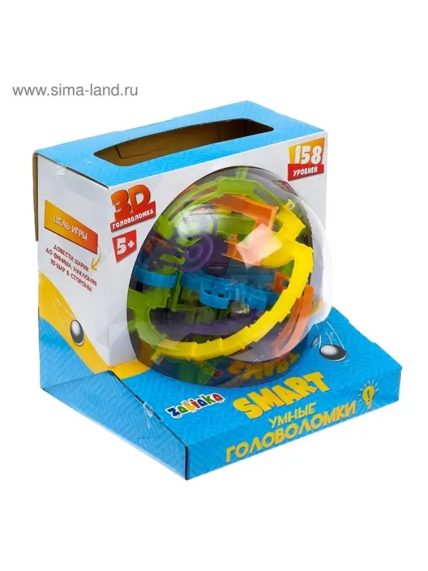 Шар-головоломка IQ-ZABIAKA &laquo;Лабиринтус&raquo;, 158 уровней