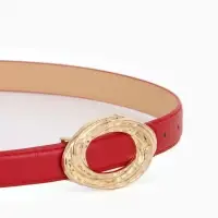 Ремень жен 04-01-01-04, Июнь2513, 2,4*0,3*110 см, без винта, пряж золото, гвоздик, крачный 1090316 Ремень жен 04-01-01-04, Июнь2513, 2,4*0,3*110 см, без винта, пряж золото, гвоздик, крачный 1090316