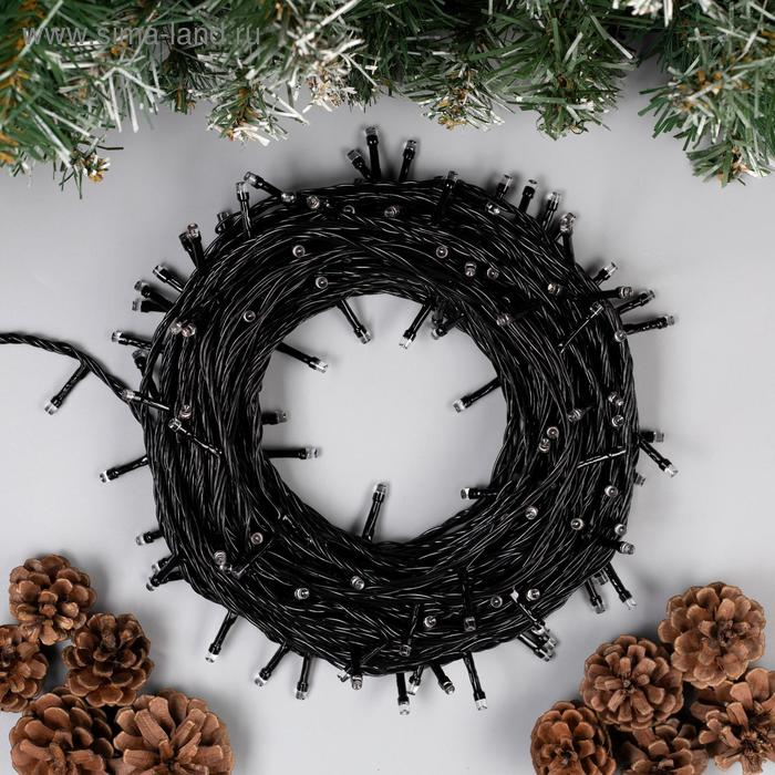 Гирлянда «Нить» 20 м, IP20, тёмная нить, 200 LED, свечение фиолетовое, 8 режимов, 220 В