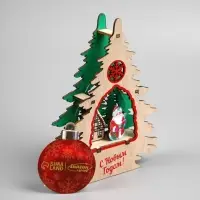 Подвеска световая &laquo;Дед Мороз&raquo;, 13&times;3&times;18 см, 6 LED, от батареек, свечение тёплое белое