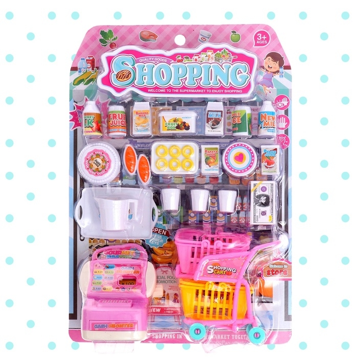 Набор для кукол «Шоппинг», касса, 2 корзинки Набор для кукол «Шоппинг», касса, 2 корзинки