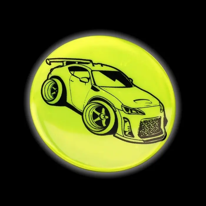 Светоотражающий значок «Тачка», d=5.8 см, МИКС Светоотражающий значок «Тачка», d=5.8 см, МИКС