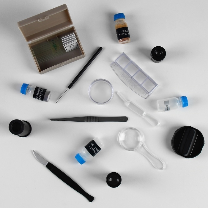 Микроскоп лабораторный кратность 40,100,400, подсветка Микроскоп лабораторный кратность 40,100,400, подсветка