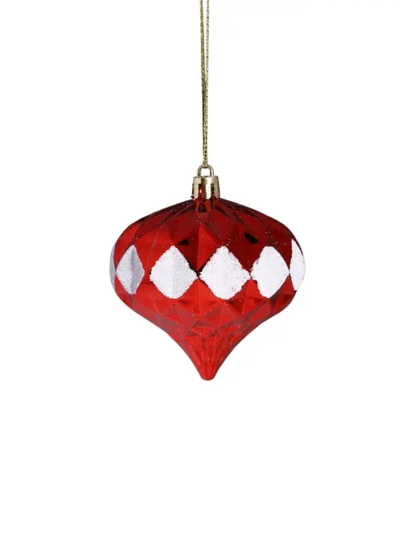 Ёлочные игрушки &laquo;Льдинки&raquo;, новогодние, набор 19 шт., красно-золотой