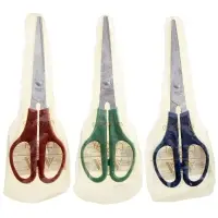 Ножницы канцелярские 16 см, пластиковые ручки, на блистере, МИКС