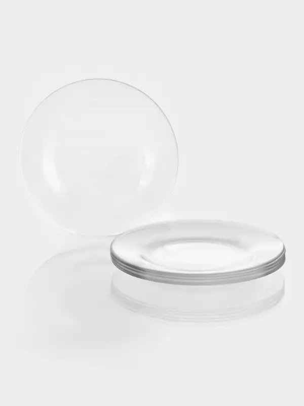 Набор тарелок Paşabah&ccedil;e Invitation, d=26 см, 6 шт., стекло. прозрачный