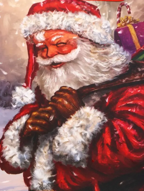 Пакет подарочный ламинированный Пакет подарочный ламинированный "Дед Мороз с подарками", 18 х 23 х 10 см