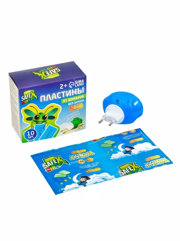 Комплект от комаров SAFEX KIDS (фумигатор+пластины), 1 шт.