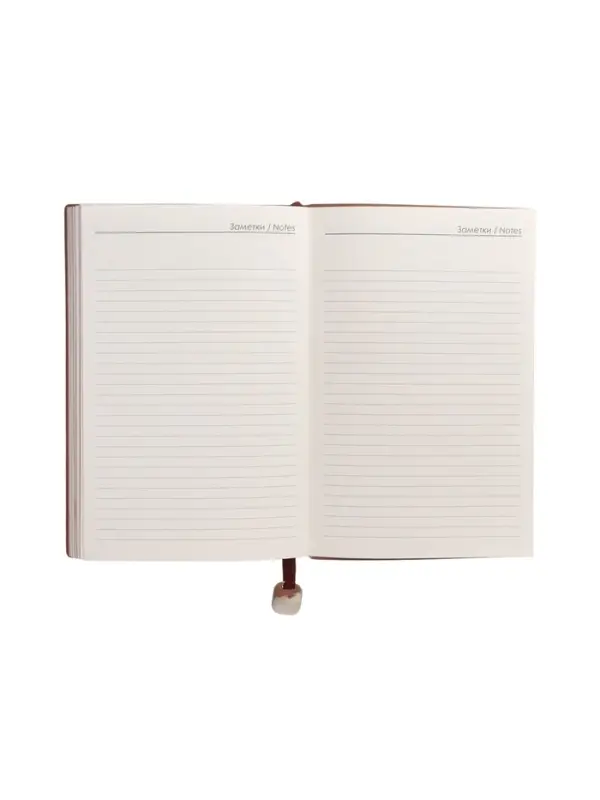 Ежедневник недатированный формат А5, 80л, линия, с ручкой, подар коробка, Коричневый