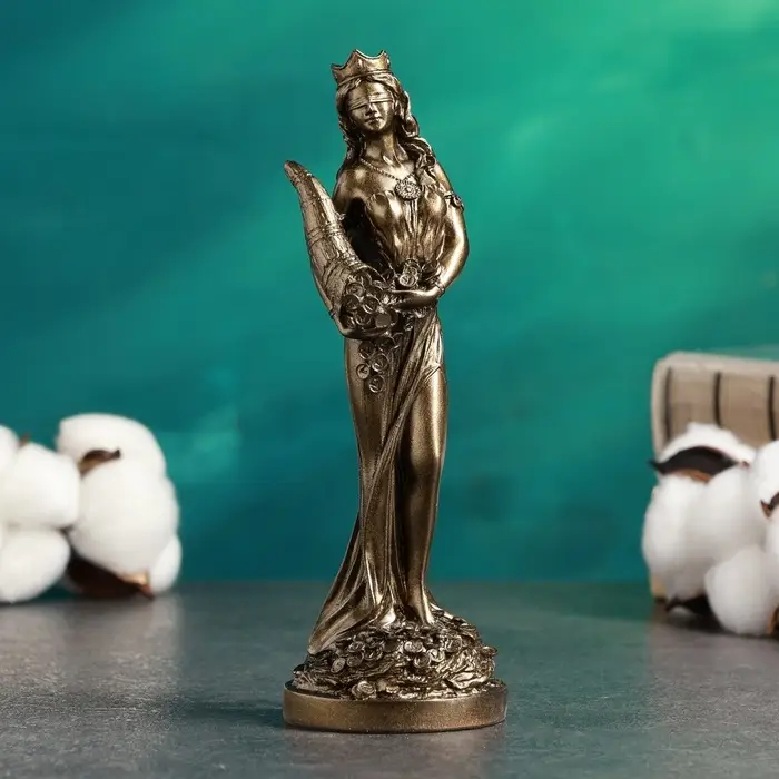 Фигурка &laquo;Фортуна&raquo;, 19 см, под бронзу, мраморная крошка