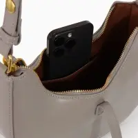 Сумка женская багет TEXTURA на молнии, 24&times;6&times;14 см, серая